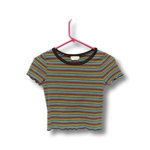 Rainbow striped top